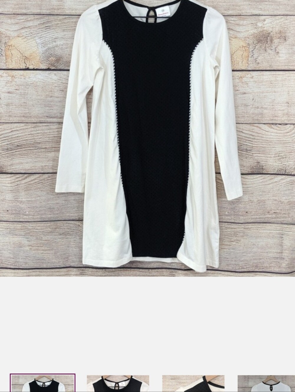 Hanna Andersson color block long sleeve shift dress